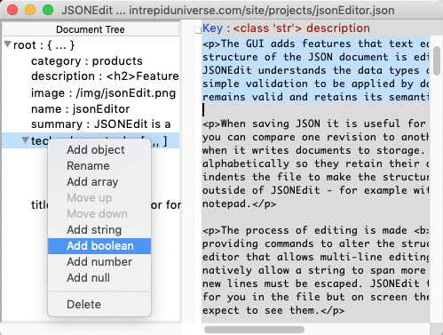 Free JSON Editor for Windows, MacOS and Linux